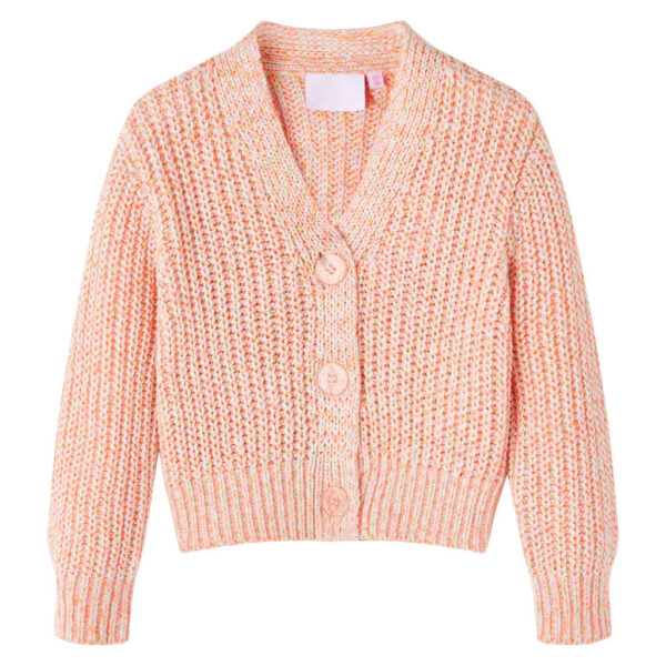 Cardigan for barn strikket blandet rosa 104