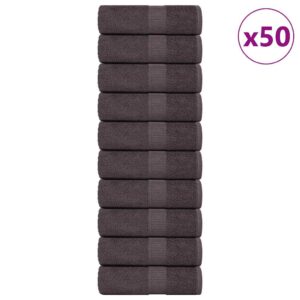 vidaXL Vaskekluter 50 stk antrasitt 15x21 cm 360 g/m2 100 % bomull