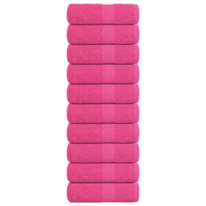 vidaXL Såpehåndklær 10 stk rosa 30x30 cm 360 g/m2 100 % bomull