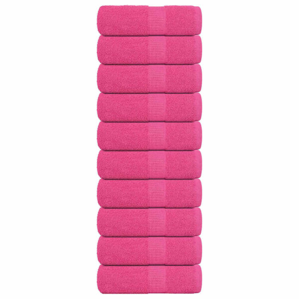 vidaXL Såpehåndklær 10 stk rosa 30x30 cm 360 g/m2 100 % bomull