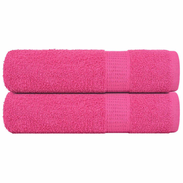 vidaXL Dusjhåndklær 2 stk rosa 70x140 cm 360 g/m2 100 % bomull