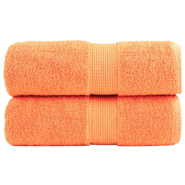 vidaXL Premium vaskekluter SOLUND 2 stk oransje 30x30 cm 600 g/m2