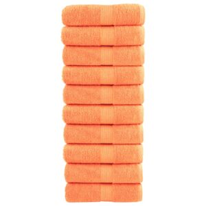 vidaXL Premium vaskekluter SOLUND 10 stk oransje 30x30 cm 600 g/m2