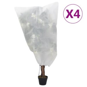 vidaXL Plantefleecetrekk med snor 4 stk 70 g/m² 0