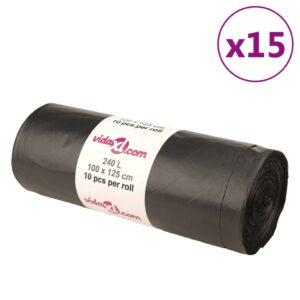 vidaXL Søppelposer 150 stk 240 35 L