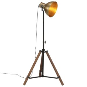 vidaXL Gulvlampe 25 W vintage messing 75x75x90-150 cm E27