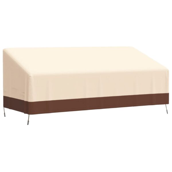 vidaXL 3-seters benktrekk beige 204x86x48/73 cm 600D oxford