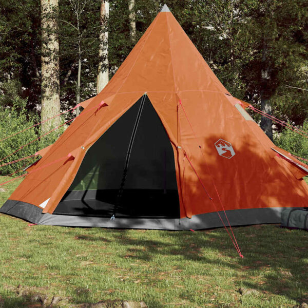 vidaXL Campingtelt tipi 4 personer oransje vanntett