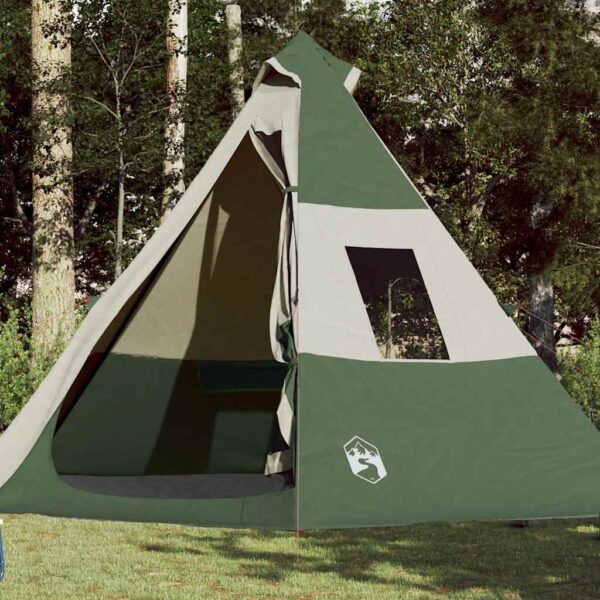 vidaXL Campingtelt tipi 7 personer grønn vanntett