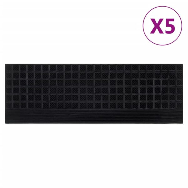 vidaXL Trappetrinn 5 stk 25x75 cm gummi