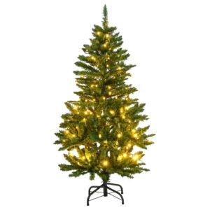 vidaXL Kunstig hengslet juletre med 150 LED 150 cm