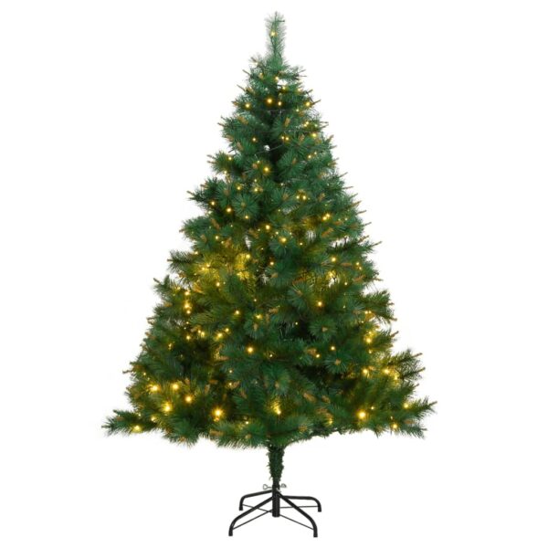 vidaXL Kunstig hengslet juletre med 150 LED 150 cm