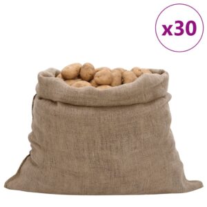 vidaXL Jutesekker 30 stk 100x110 cm 100% jute 220 gsm