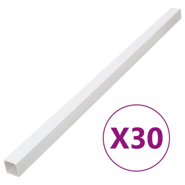 vidaXL Kabelkanaler 100x40 mm 30 m PVC