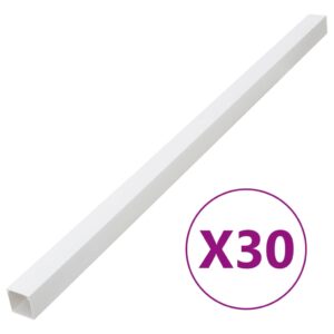 vidaXL Kabelkanaler 60x60 mm 30 m PVC