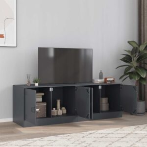 vidaXL TV-benker 2 stk antrasitt 67x39x44 cm stål