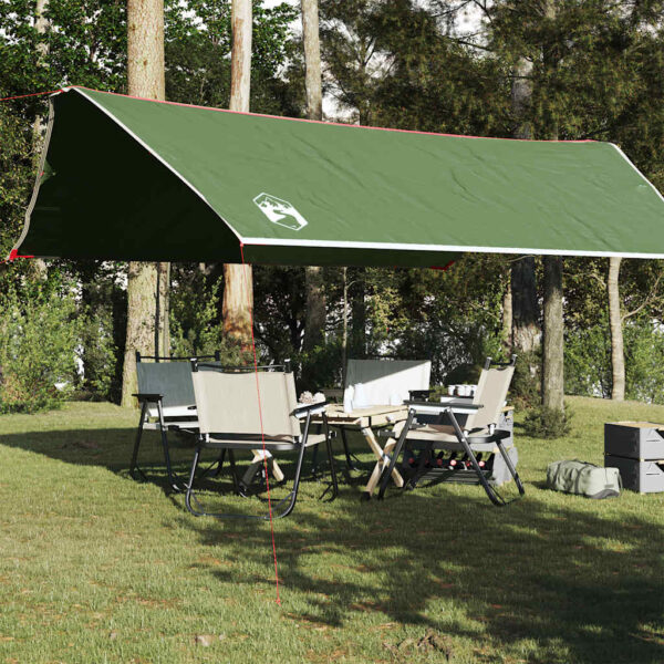 vidaXL Campingpresenning grønn 500x294 cm vanntett