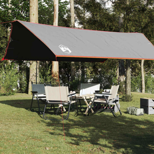 vidaXL Campingpresenning grå og oransje 500x294 cm vanntett