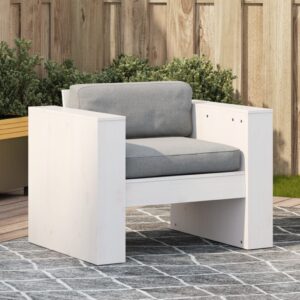 vidaXL Hagesofa hvit 79x60x62 cm heltre furu