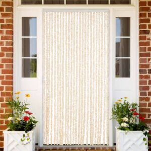 vidaXL Fluegardin beige og hvit 100x200 cm chenille