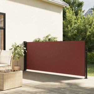 vidaXL Uttrekkbar sidemarkise brun 140x300 cm