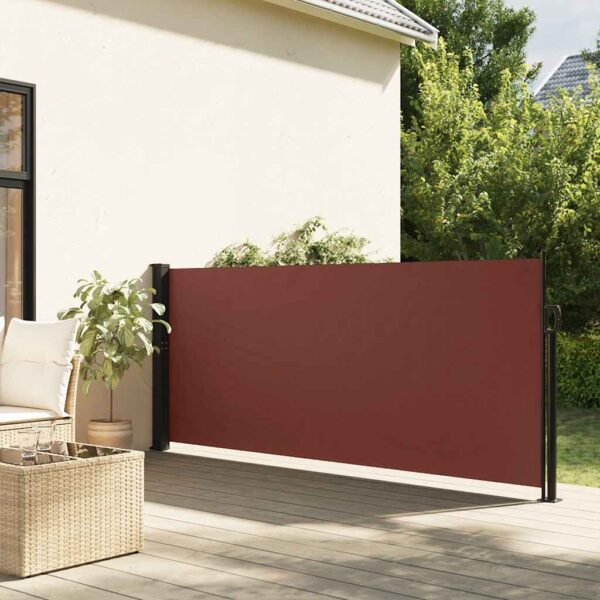 vidaXL Uttrekkbar sidemarkise brun 140x300 cm