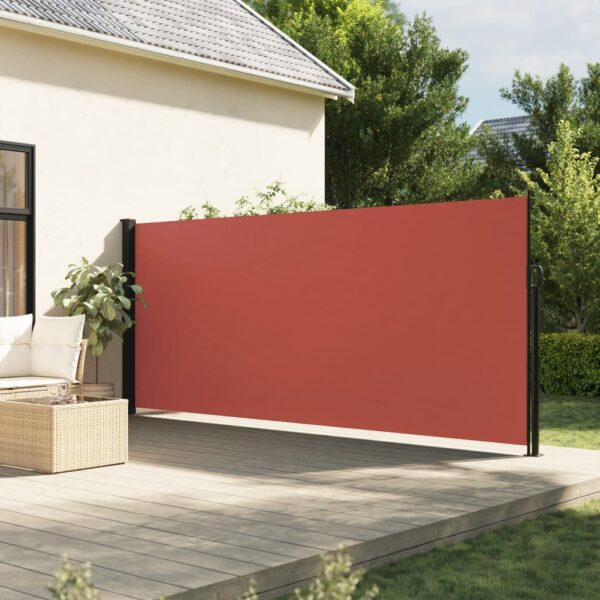 vidaXL Uttrekkbar sidemarkise terrakotta 180x300 cm