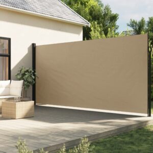 vidaXL Uttrekkbar sidemarkise beige 200x300 cm