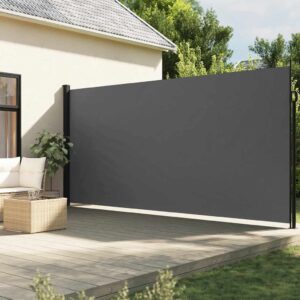 vidaXL Uttrekkbar sidemarkise antrasitt 220x300 cm