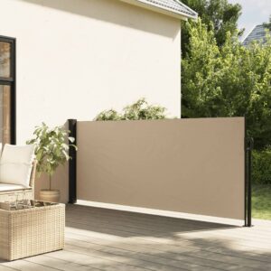 vidaXL Uttrekkbar sidemarkise beige 120x500 cm