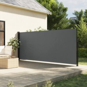 vidaXL Uttrekkbar sidemarkise antrasitt 180x500 cm