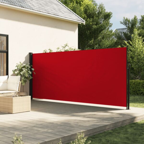 vidaXL Uttrekkbar sidemarkise 180x600 cm rød