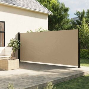 vidaXL Uttrekkbar sidemarkise beige 180x600 cm