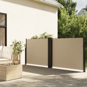 vidaXL Uttrekkbar sidemarkise 100x1000 cm beige