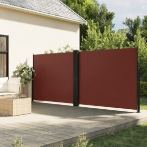 vidaXL Uttrekkbar sidemarkise 180x1200 cm brun