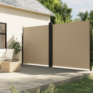 vidaXL Uttrekkbar sidemarkise 220x1200 cm beige