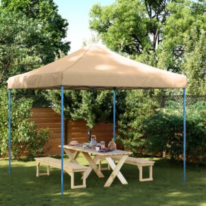 vidaXL Sammenleggbart partytelt pop-up beige 292x292x315 cm