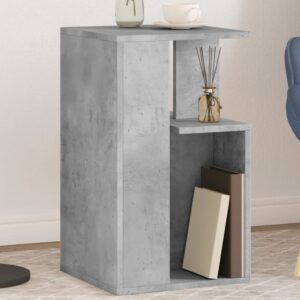 vidaXL Sidebord betonggrå 35x35x60 cm konstruert tre