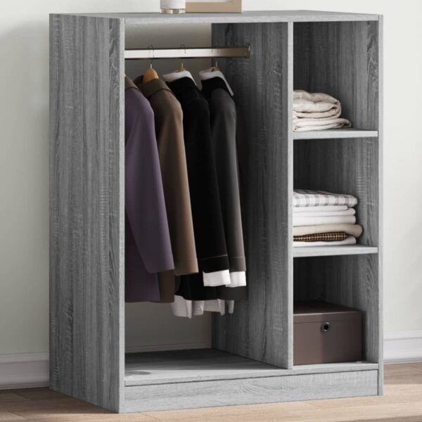 vidaXL Garderobe grå sonoma 77x48x102 cm konstruert tre