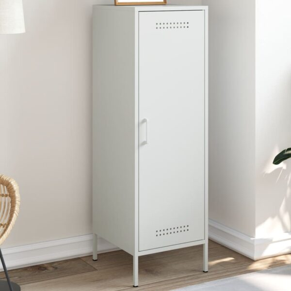 vidaXL Highboard hvit 36x39x113 cm stål