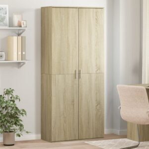 vidaXL Highboard sonoma eik 80x35x180 cm konstruert tre