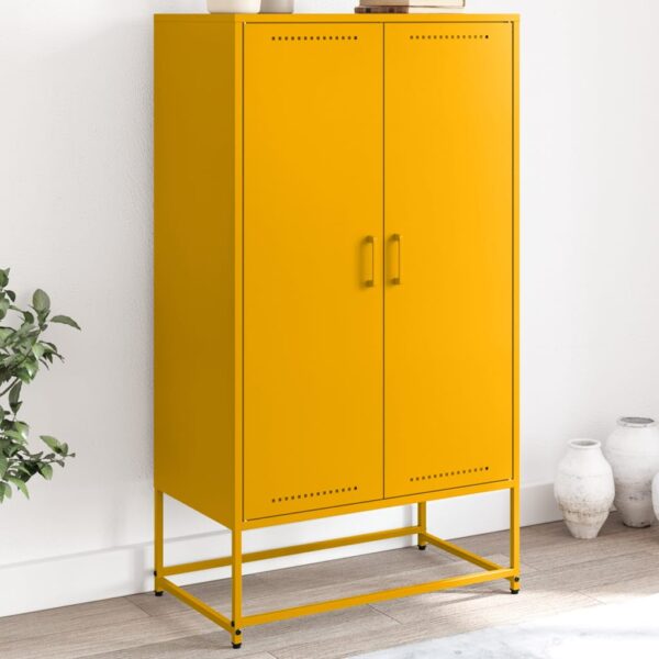 vidaXL Highboard sennepsgul 68