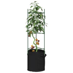 vidaXL Tomatbur med planteposer 8 stk 116 cm stål og PP