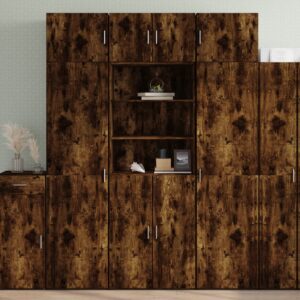 vidaXL Highboard røkt eik 70x42