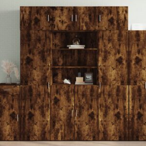 vidaXL Highboard røkt eik 80x42