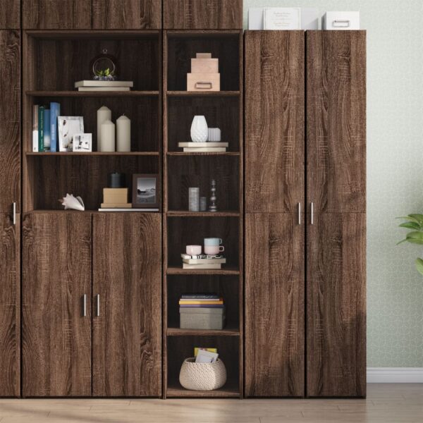 vidaXL Highboard brun eik 40x41x185 cm konstruert tre