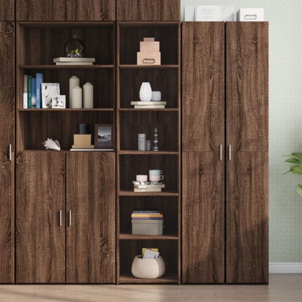 vidaXL Highboard brun eik 45x41x185 cm konstruert tre