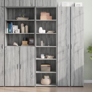 vidaXL Highboard grå sonoma 50x41x185 cm konstruert tre