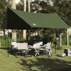 vidaXL Campingpresenning olivengrønn 462x306x211 cm vanntett