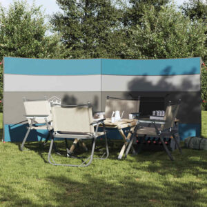 vidaXL Vindskjerm for camping blå 340x130 cm vanntett